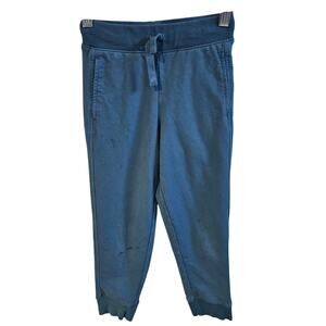 Primary Kids Size 6 Jogger Pants Cotton Solid Slate Blue Casual Everyday Comfy
